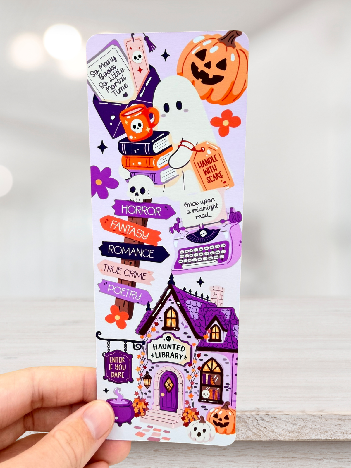 Haunted Library Bookmark | Spooky Reader Bookmark