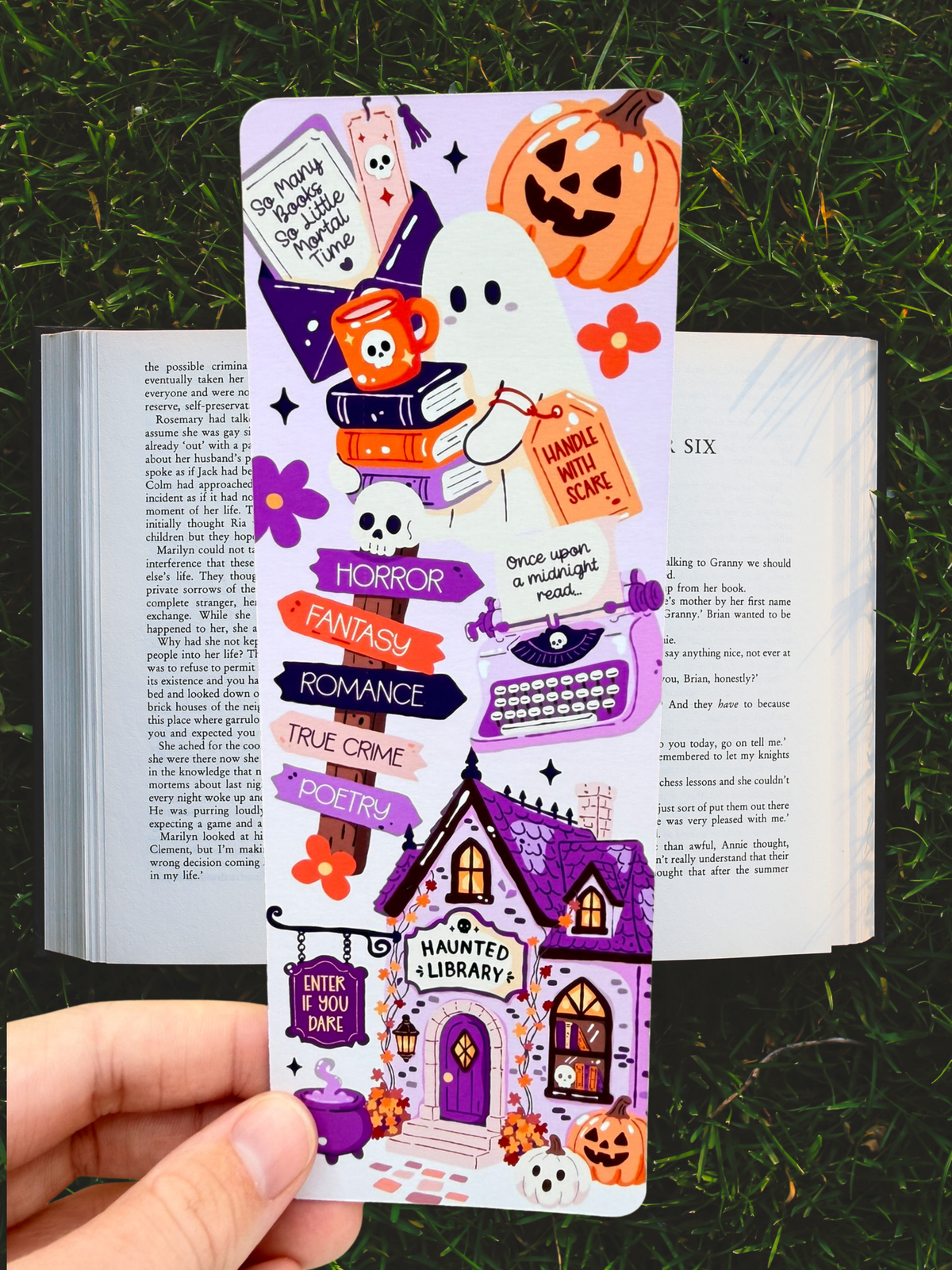 Haunted Library Bookmark | Spooky Reader Bookmark