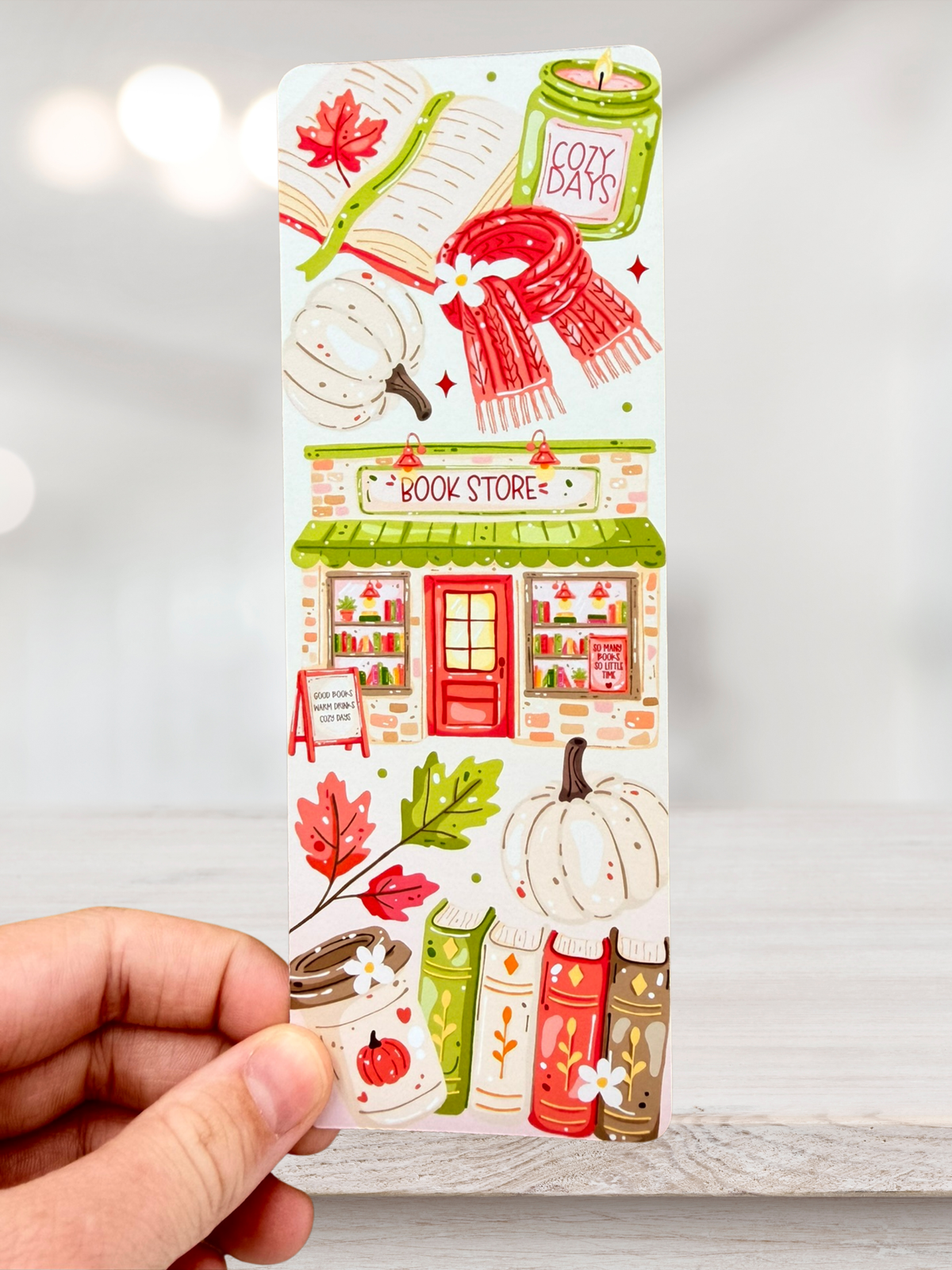 Cosy Days | Autumn Bookshop Bookmark