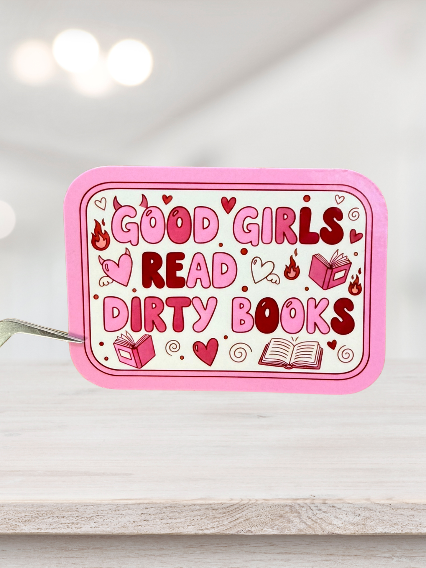 Good Girls Read Dirty Books Sticker | Romance Book Sticker