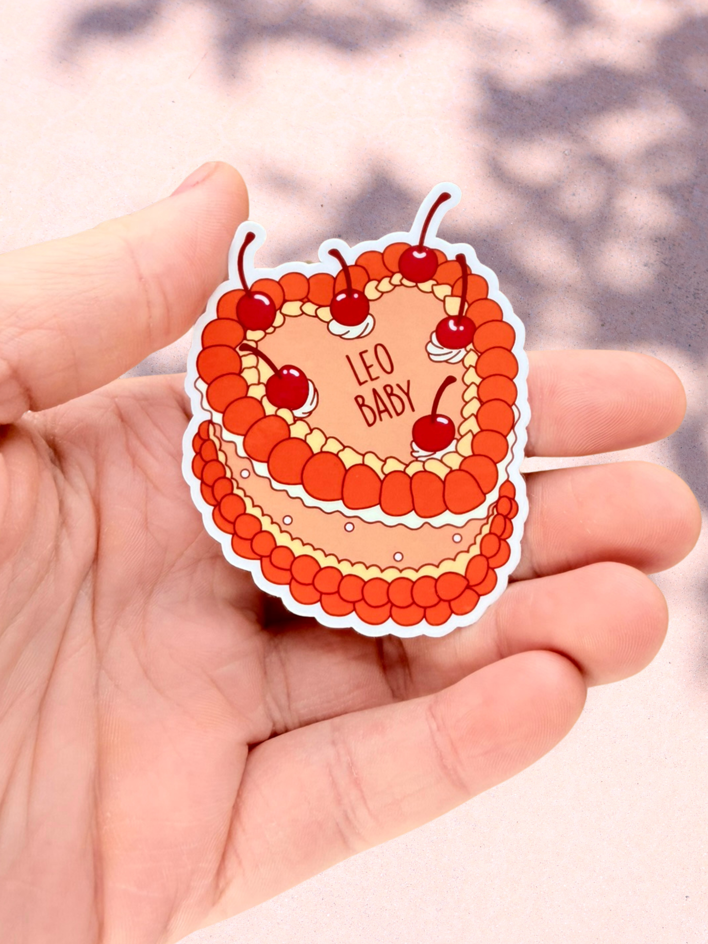 Leo Birthday Cake Sticker | Astrology Sticker