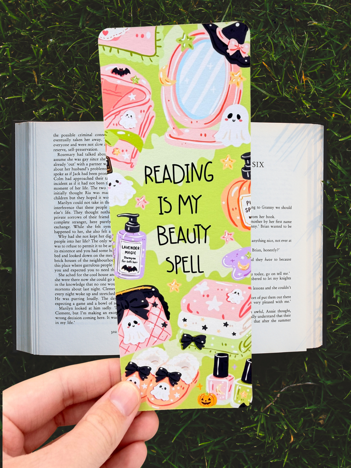 Reading Is My Beauty Spell Bookmark | Witchy Bookmark