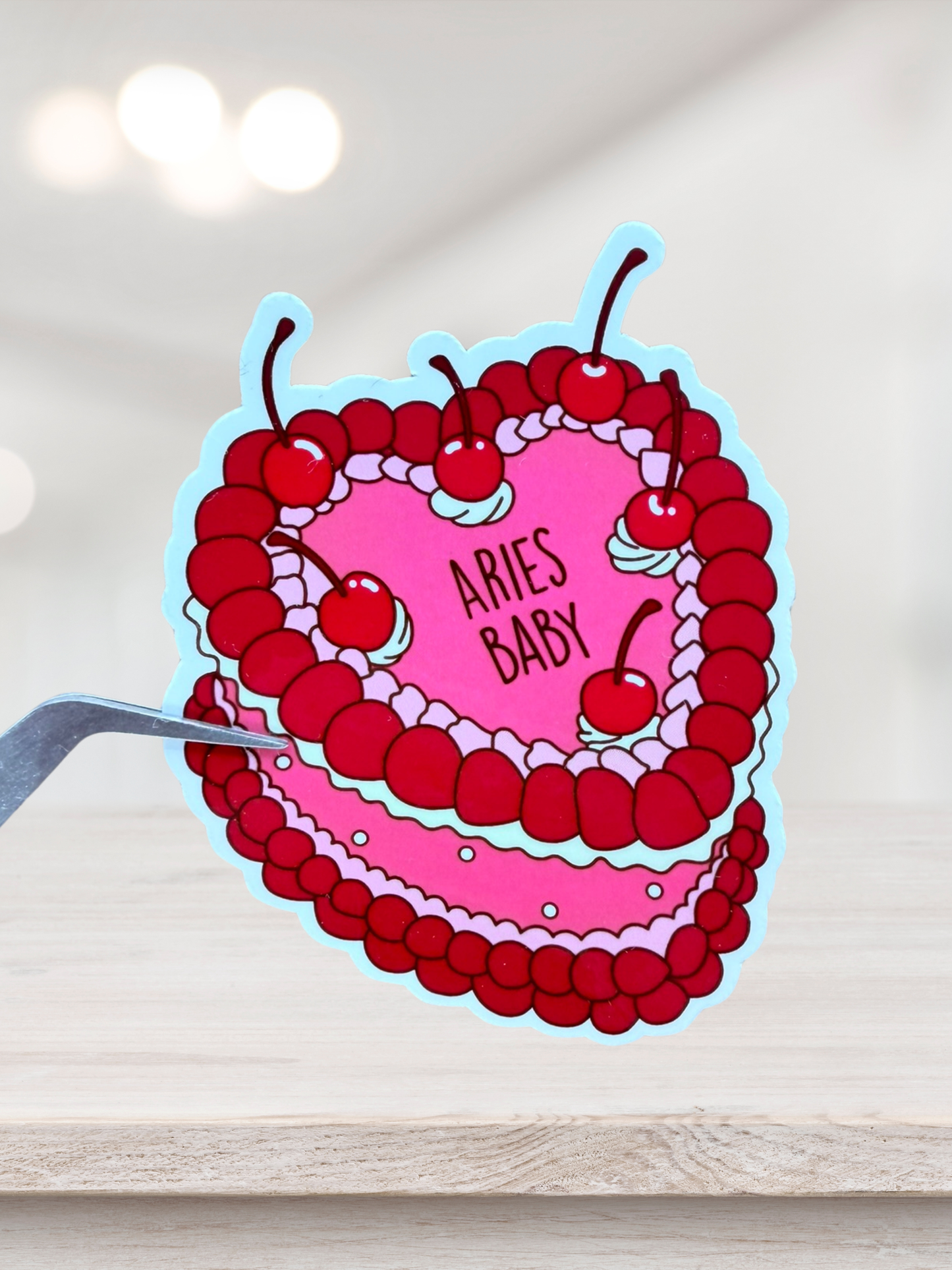 Aries Birthday Cake Sticker | Astrology Sticker