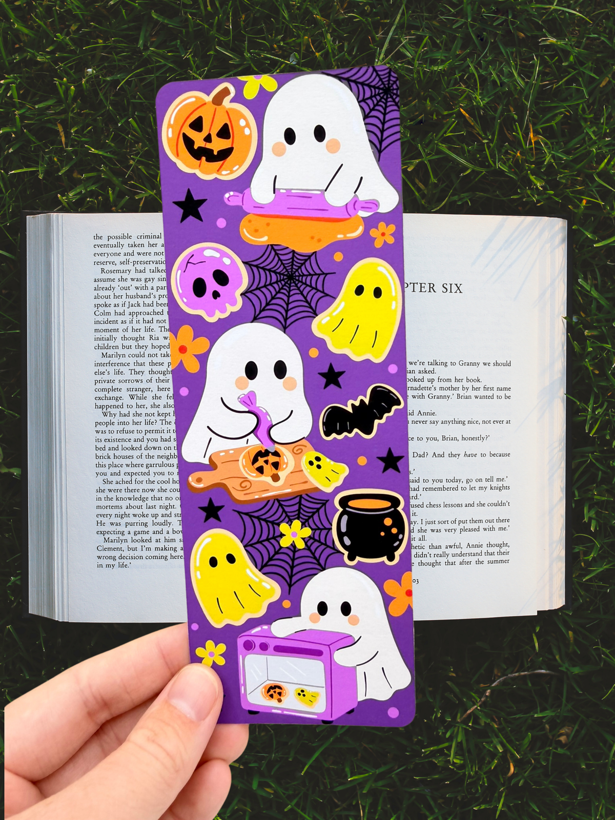 Ghost Baking Bookmark | Cute Halloween Bookmark