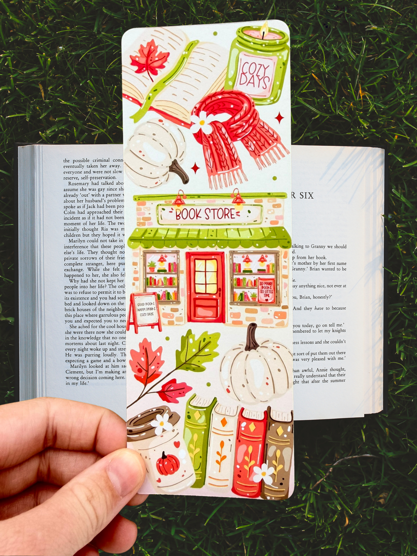 Cosy Days | Autumn Bookshop Bookmark