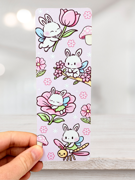 Bunny Fairy Garden | Whimsical Bookmark