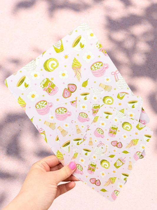 Pink Matcha Kindle Insert | Cute Matcha Kindle Insert