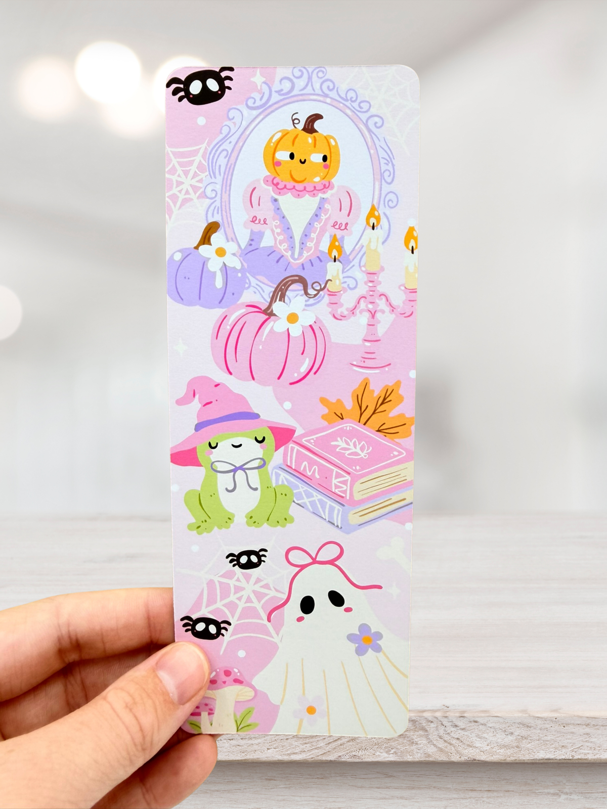 Pastel Spooky Portraits Bookmark | Cute Halloween Bookmark