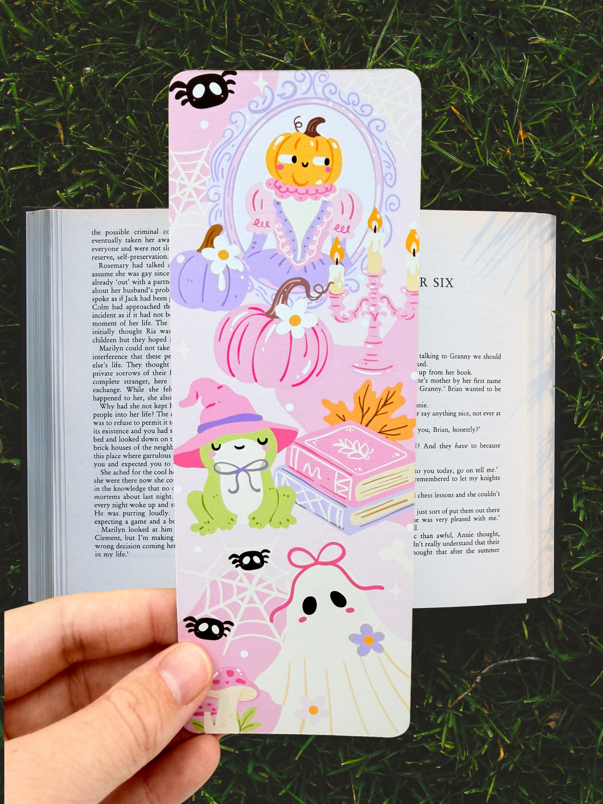 Pastel Spooky Portraits Bookmark | Cute Halloween Bookmark