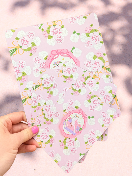 Floral Rose Kindle Insert | Soft Bookish Kindle Insert