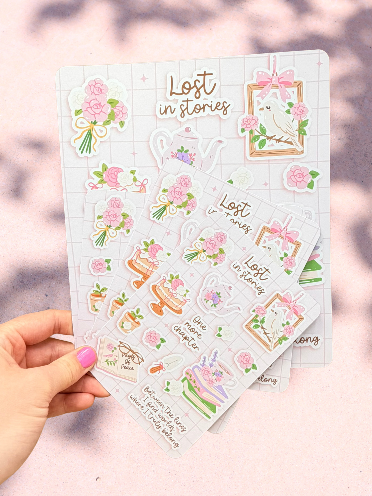Lost In Stories Kindle Insert | Floral Bookish Kindle Insert