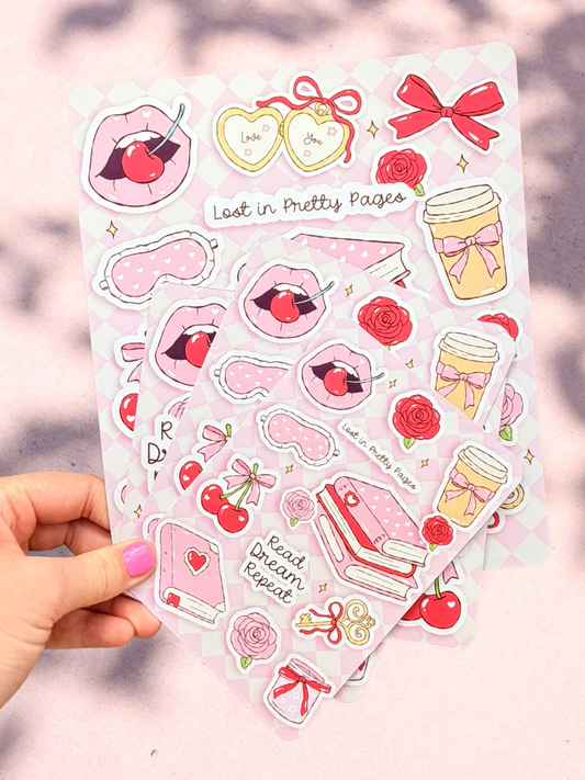 Pink Romance Kindle Insert | Read Dream Repeat Kindle Insert