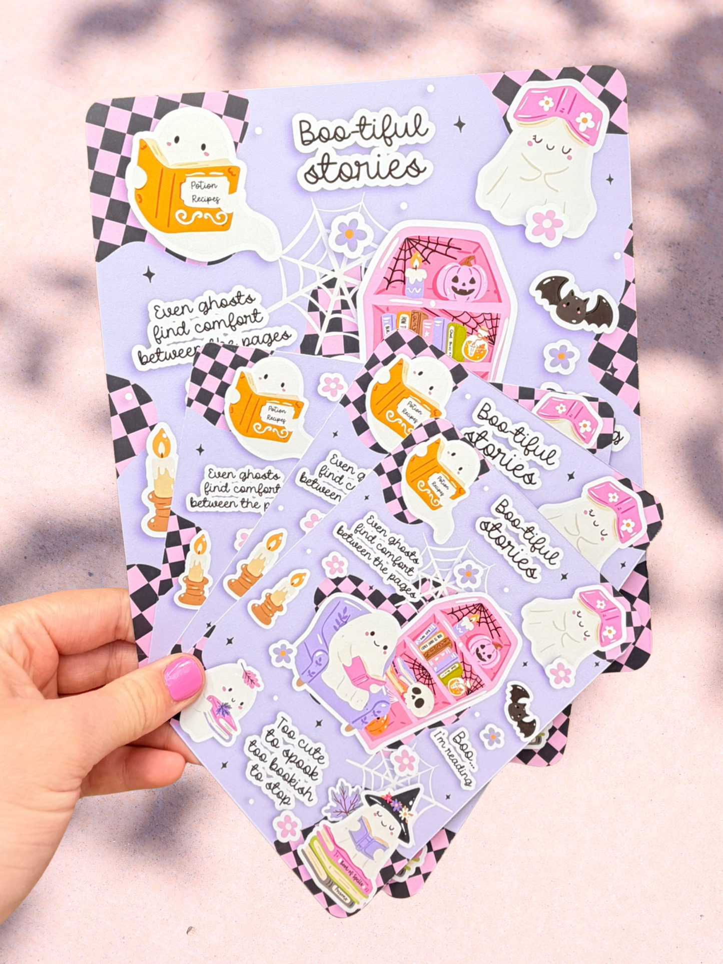 Boo-tiful Stories Kindle Insert | Purple Spooky Kindle Insert