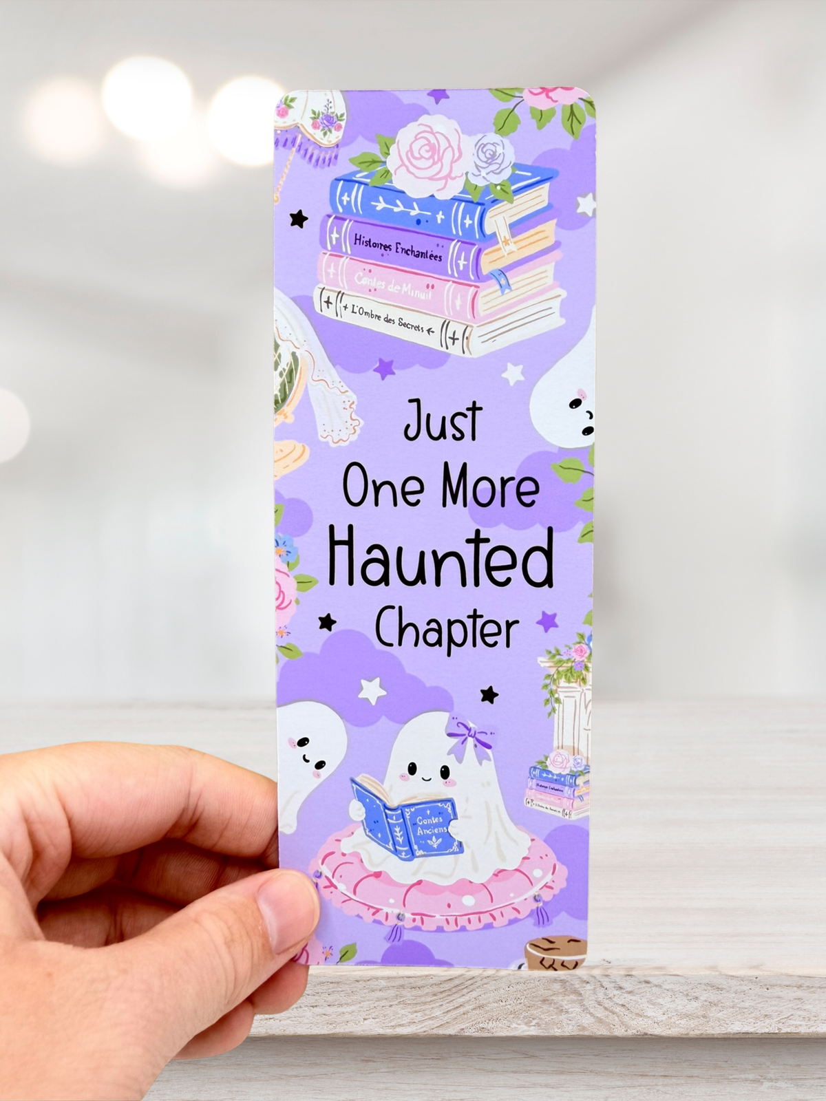 One More Haunted Chapter Bookmark | Ghost Reading Bookmark