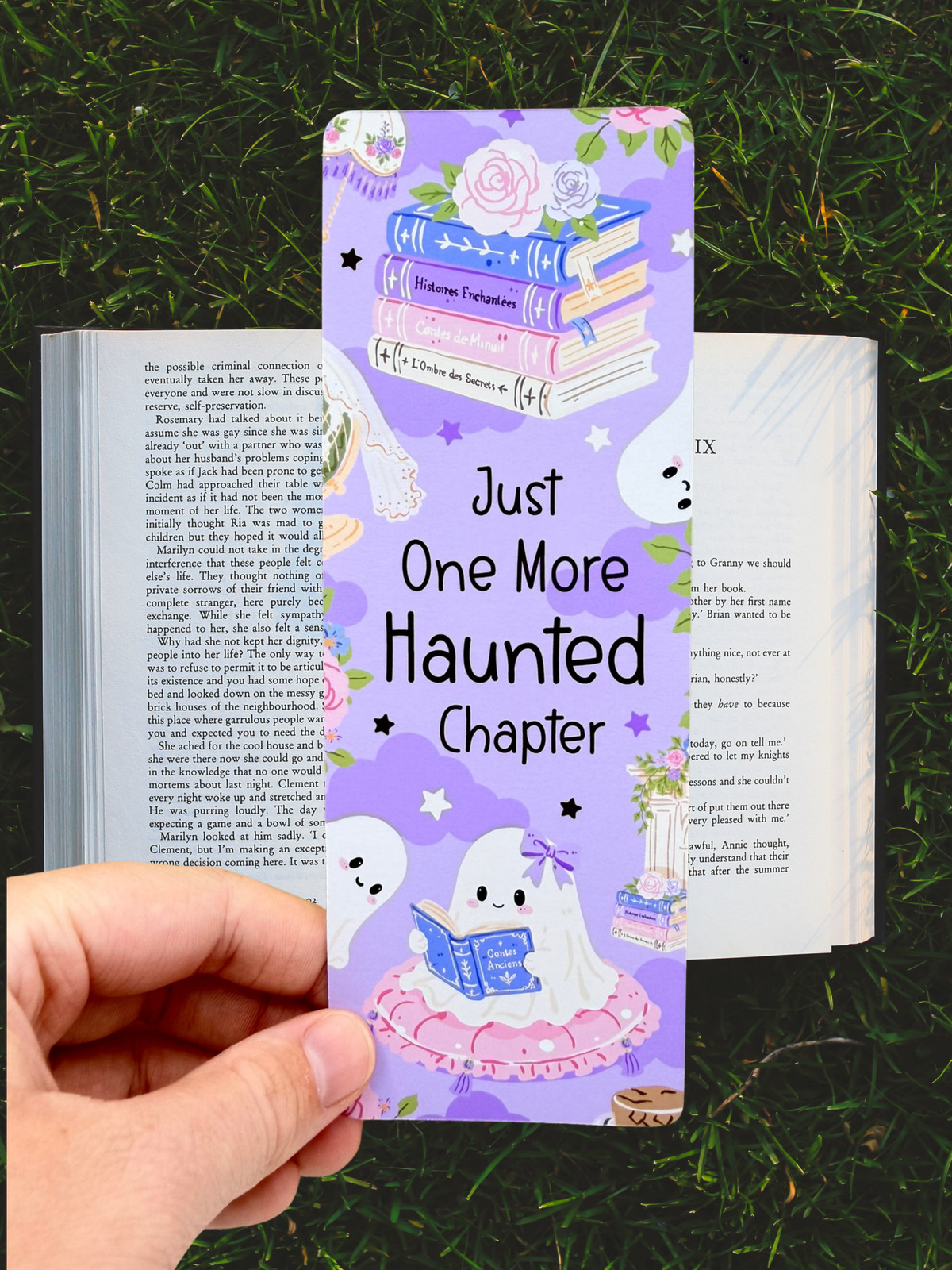 One More Haunted Chapter Bookmark | Ghost Reading Bookmark