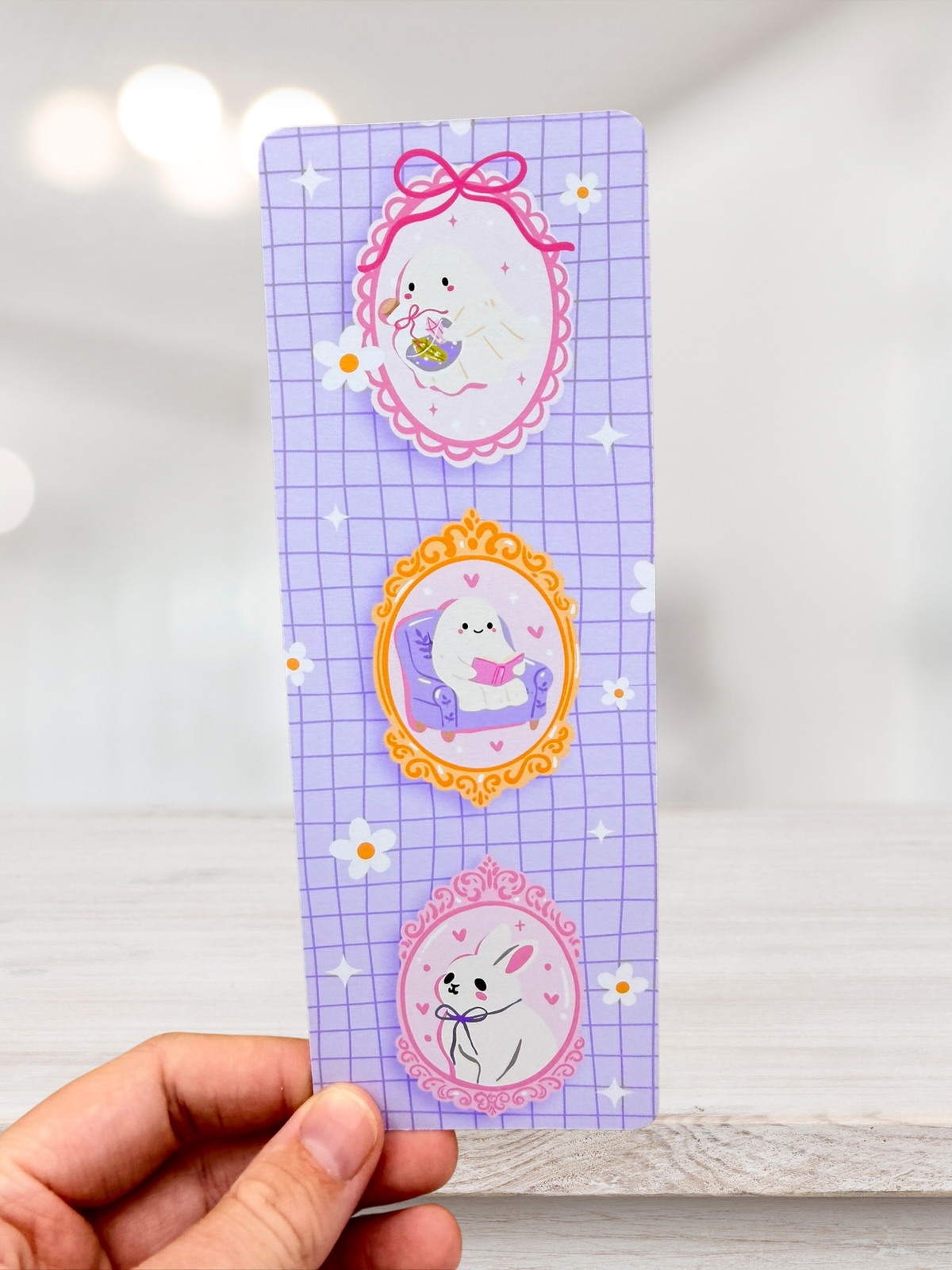 Ghost Portraits Bookmark | Pastel Halloween Bookmark