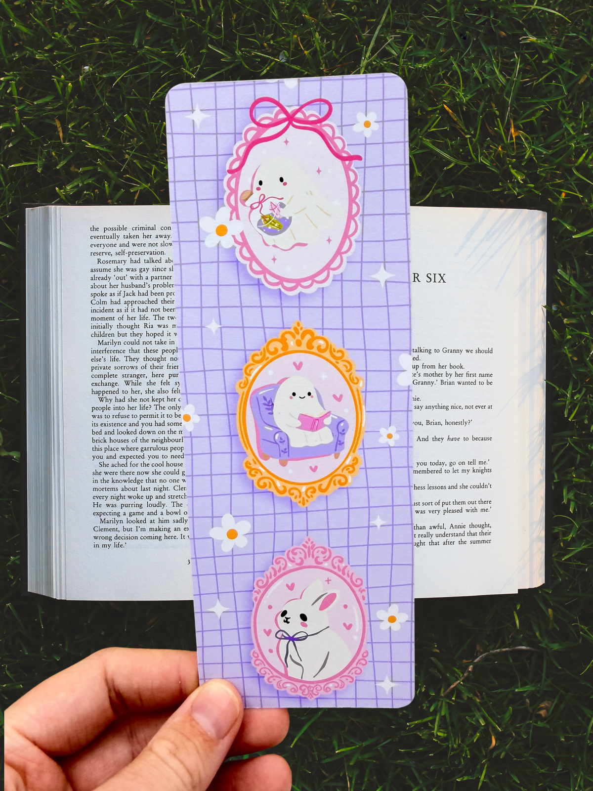 Ghost Portraits Bookmark | Pastel Halloween Bookmark