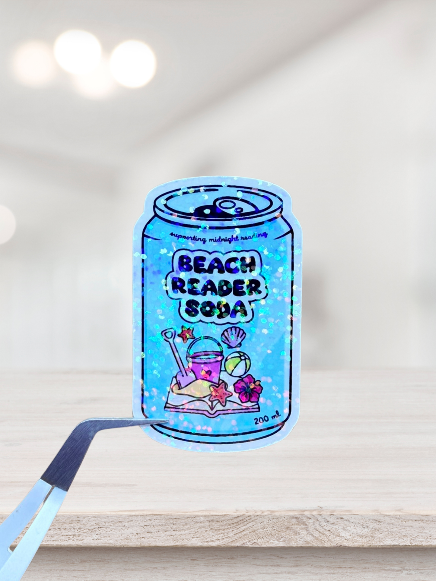 Beach Reader Soda Sticker | Summer Bookish Sticker