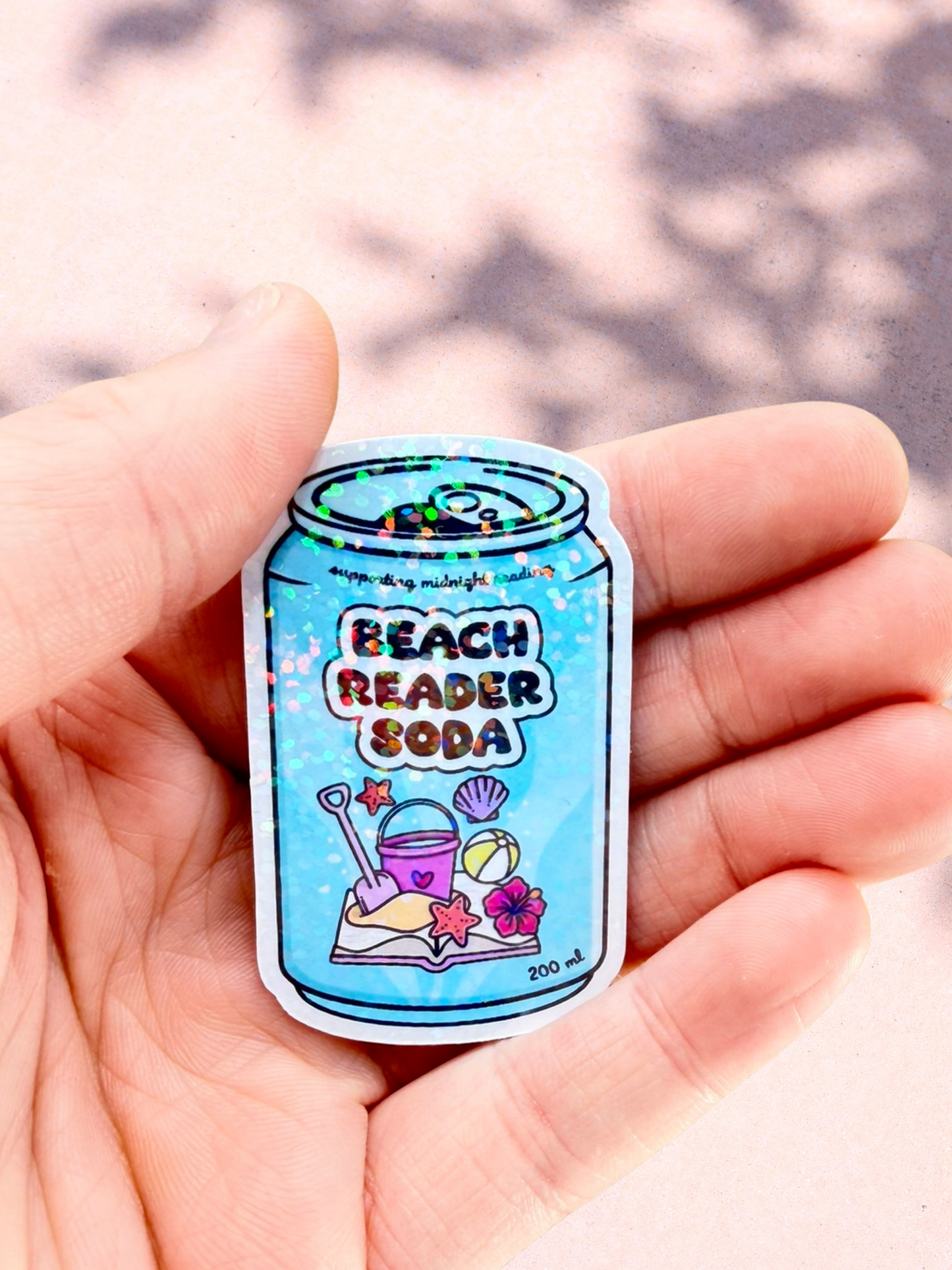 Beach Reader Soda Sticker | Summer Bookish Sticker