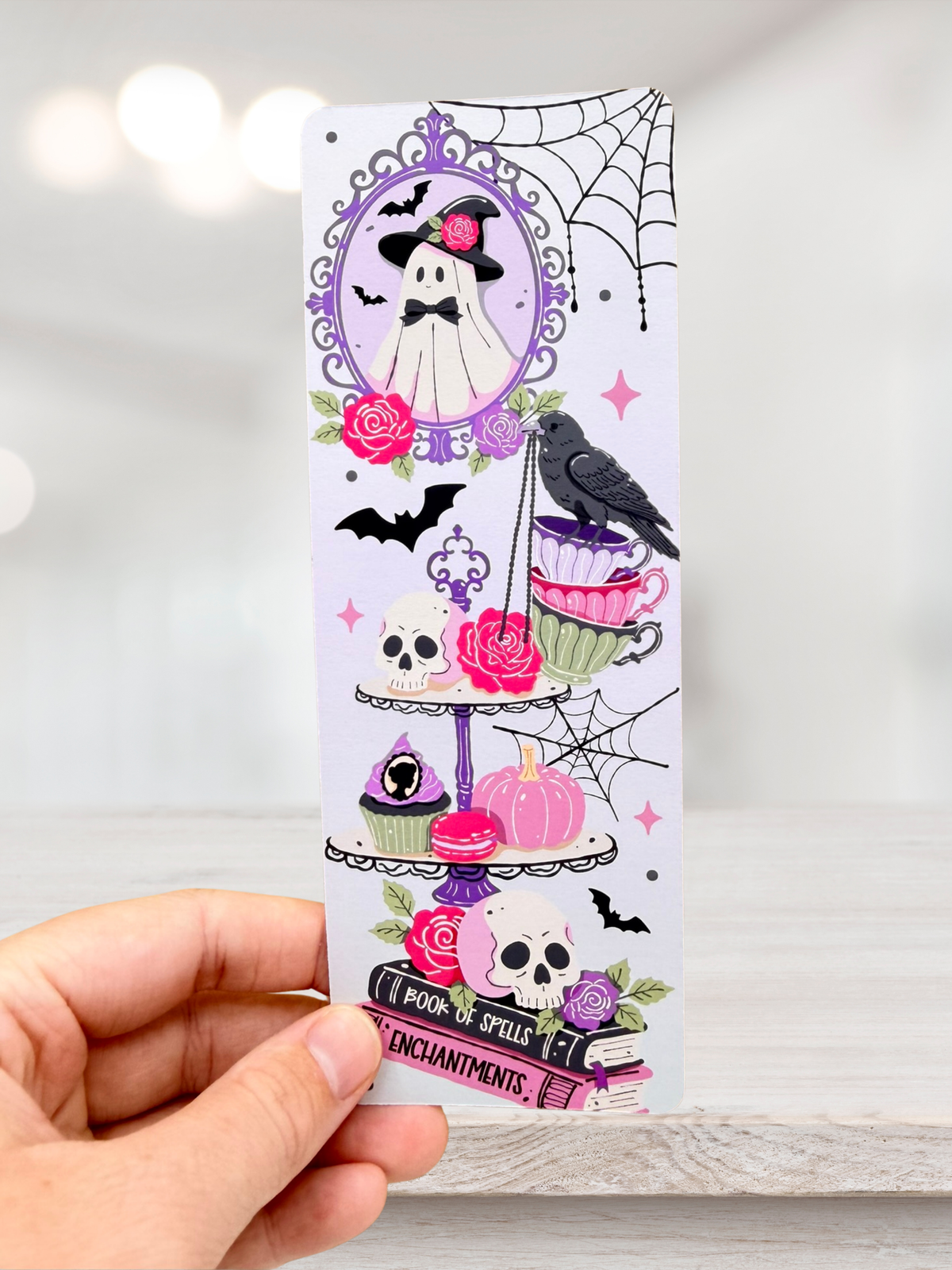 Gothic Tea Party Bookmark | Witchy Halloween Bookmark