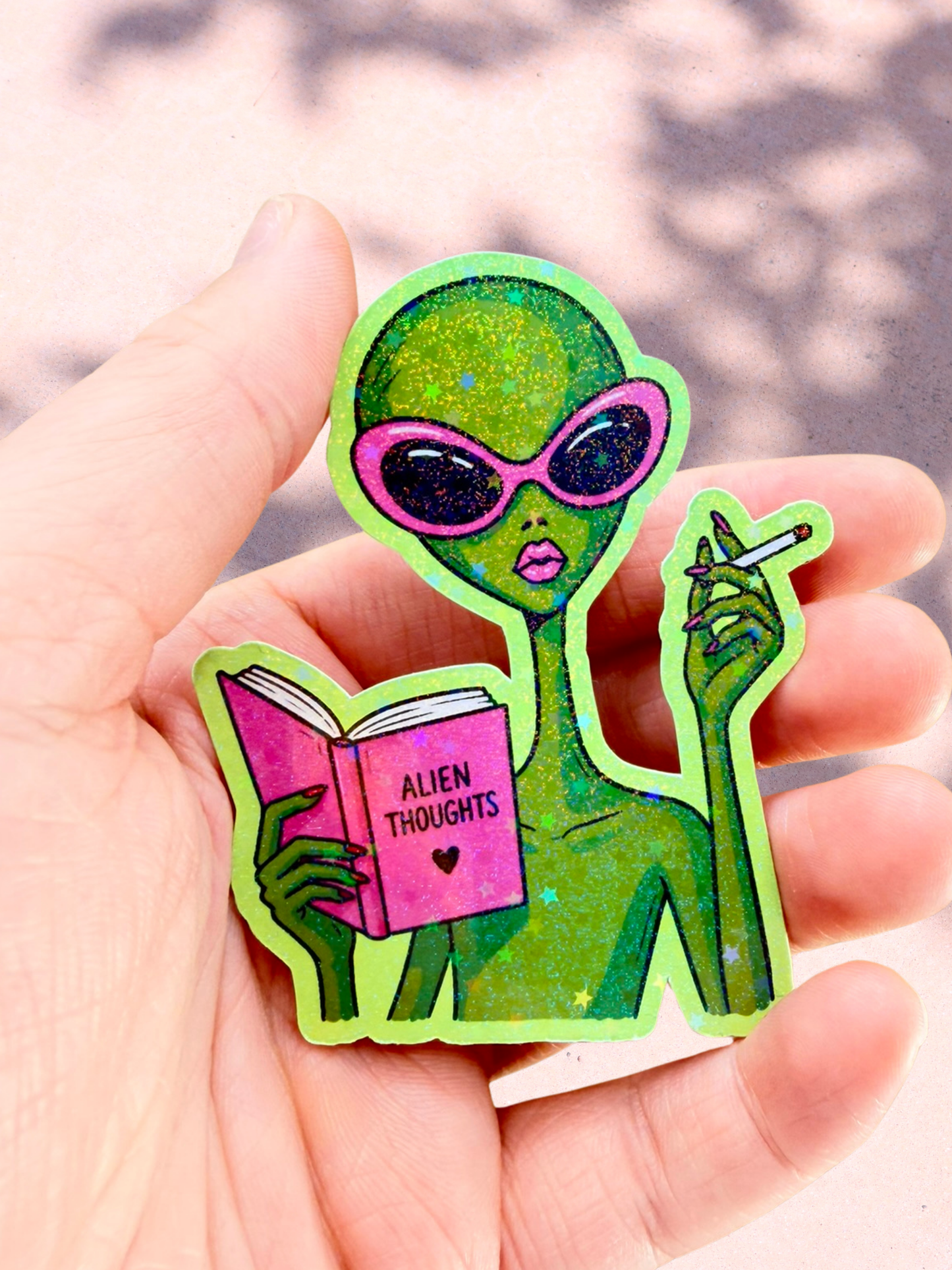 Alien Thoughts Sticker | Bookish Alien Sticker