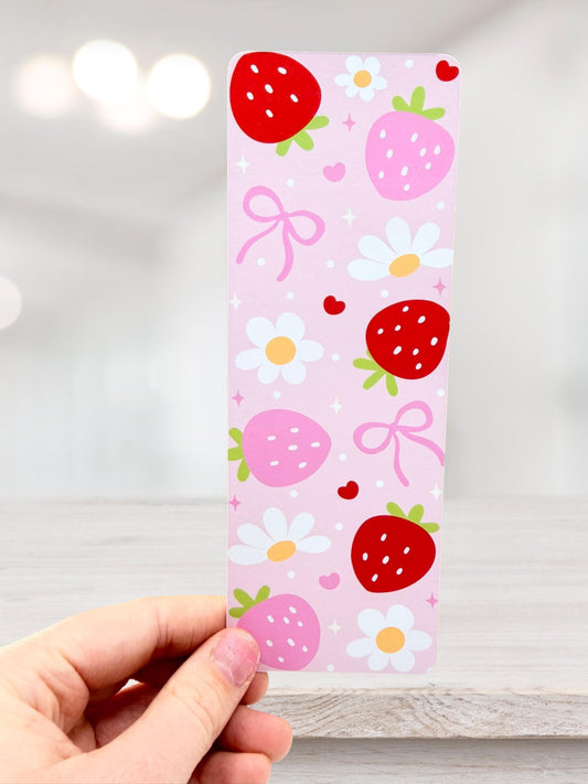 Strawberry Daisy Bookmark | Cottagecore Bookmark