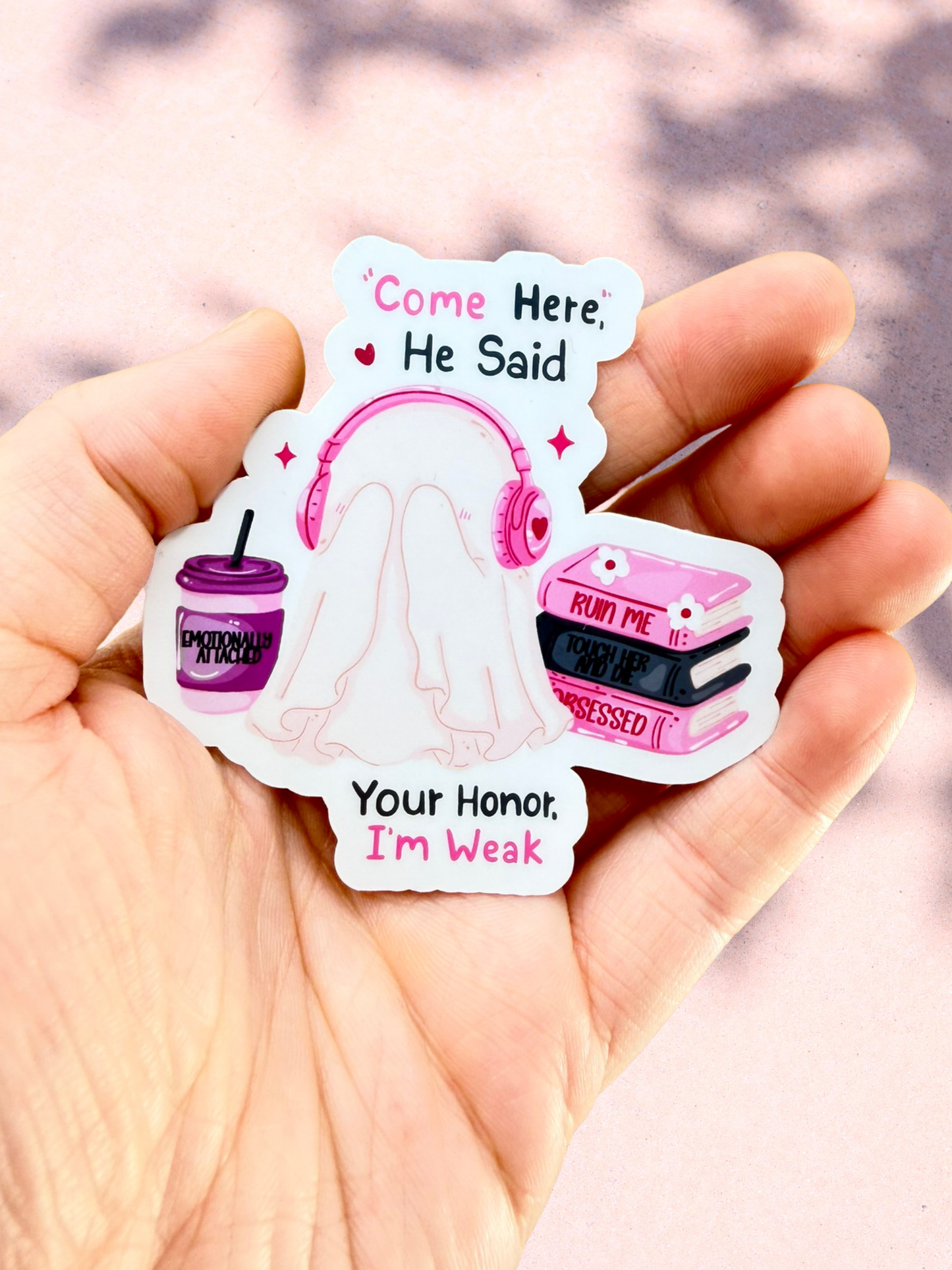 Your Honor I’m Weak Sticker | Bookish Ghost