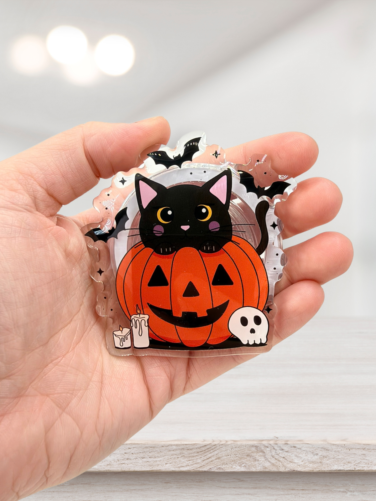 Black Cat Pumpkin | MagSafe Phone Grip