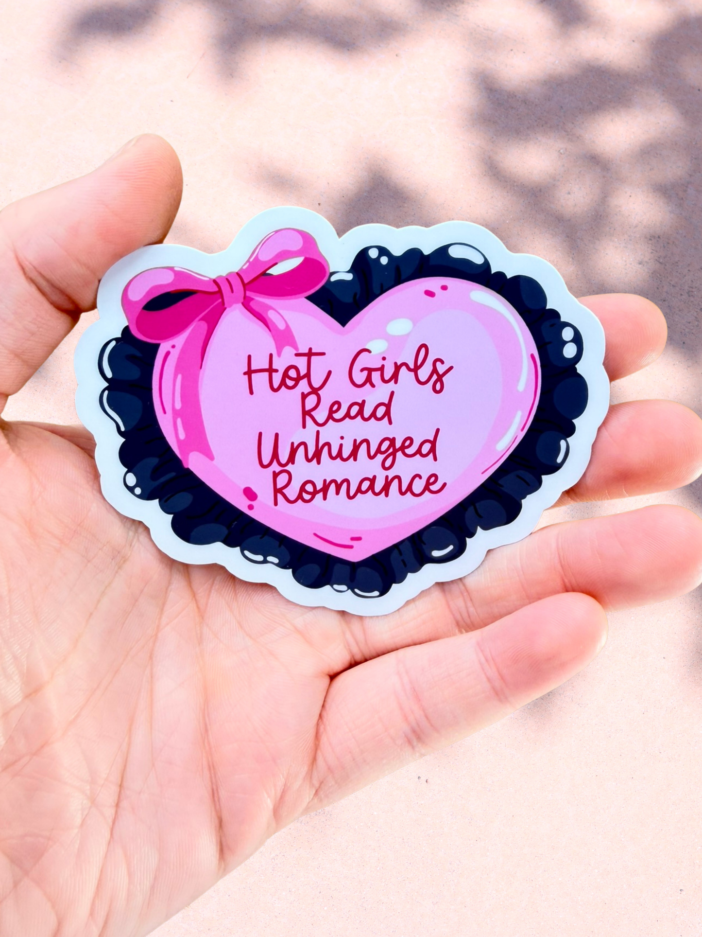 Unhinged Romance Sticker | Bookish Heart