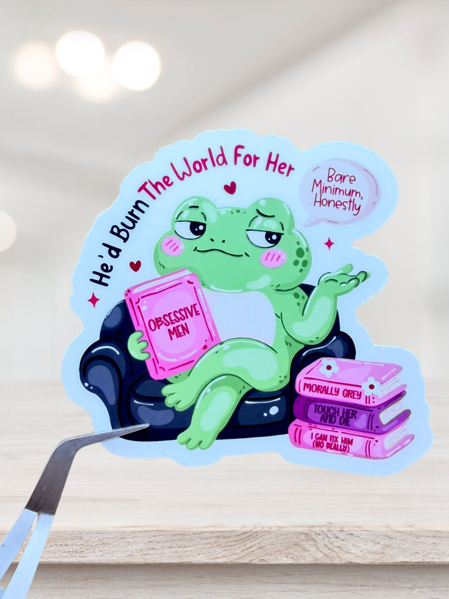 Burn The World Sticker | Dark Romance Frog