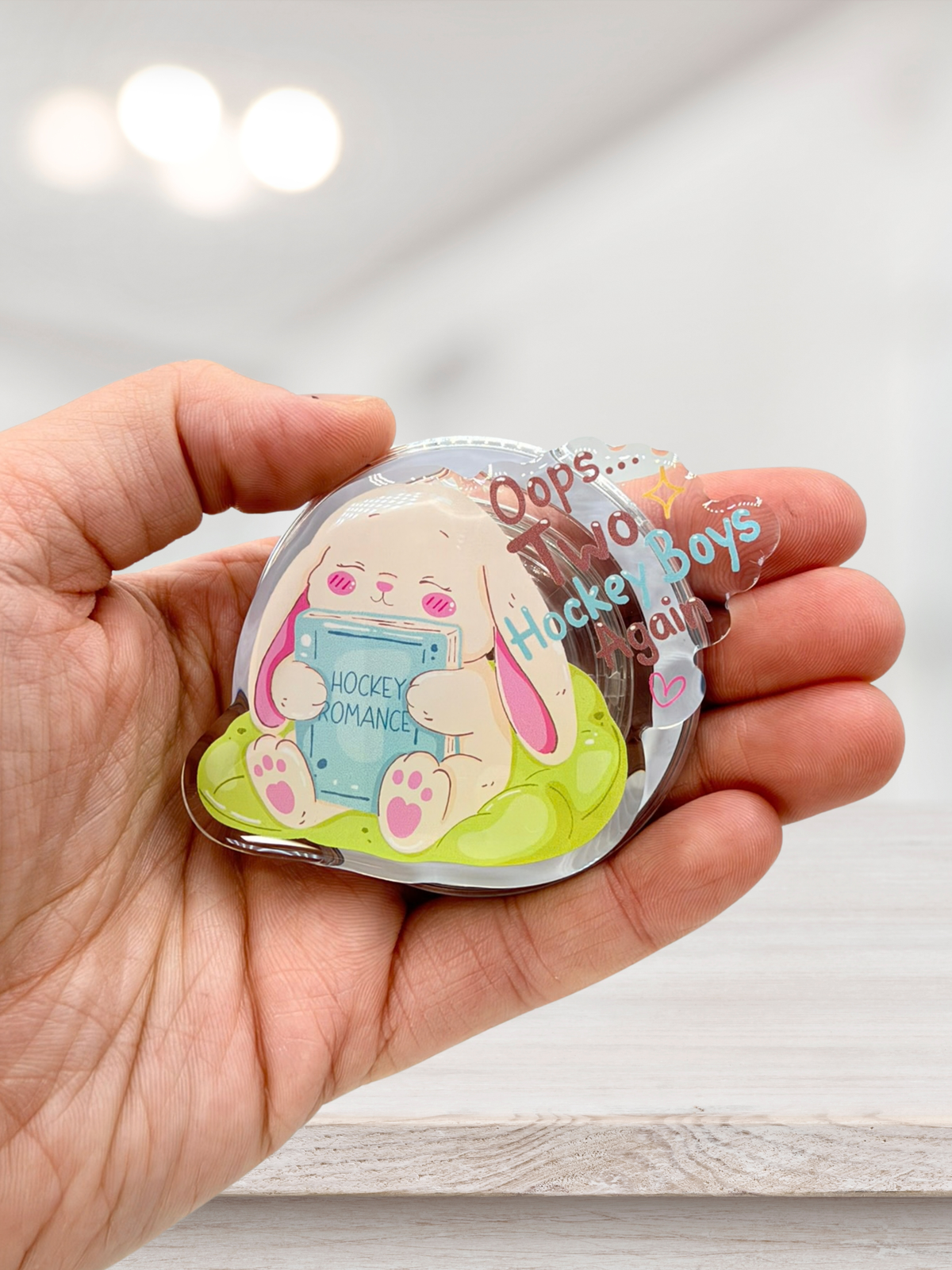 Hockey Romance Bunny | MagSafe Phone Grip