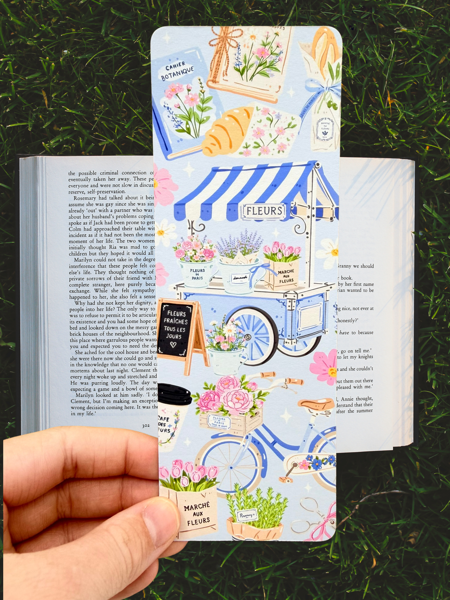 Paris Flower Market | Floral Bookmark