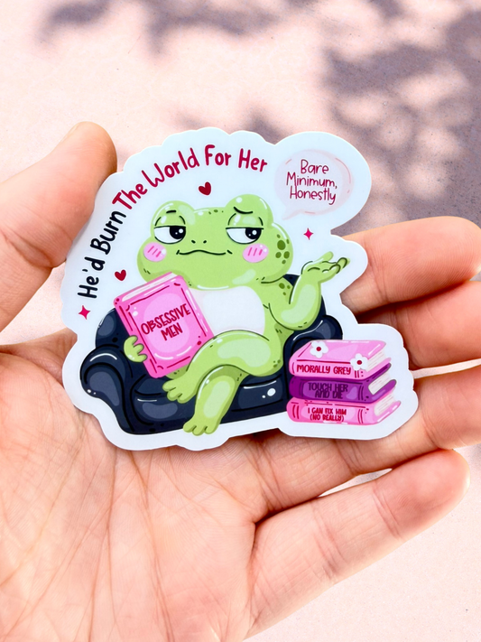Burn The World Sticker | Dark Romance Frog