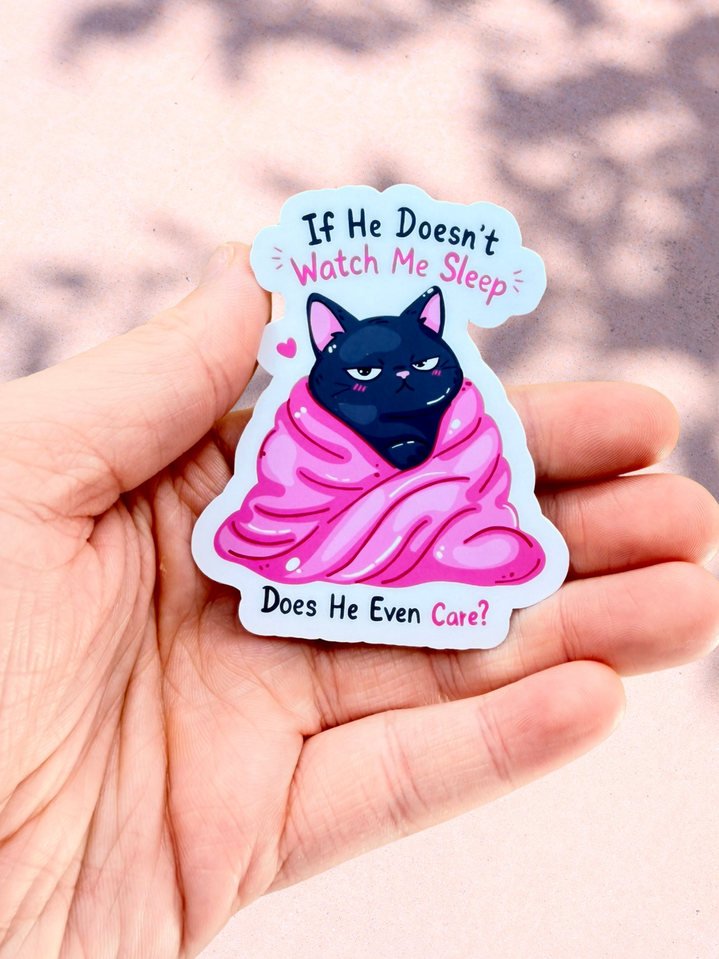 Watch Me Sleep Sticker | Dark Romance Cat