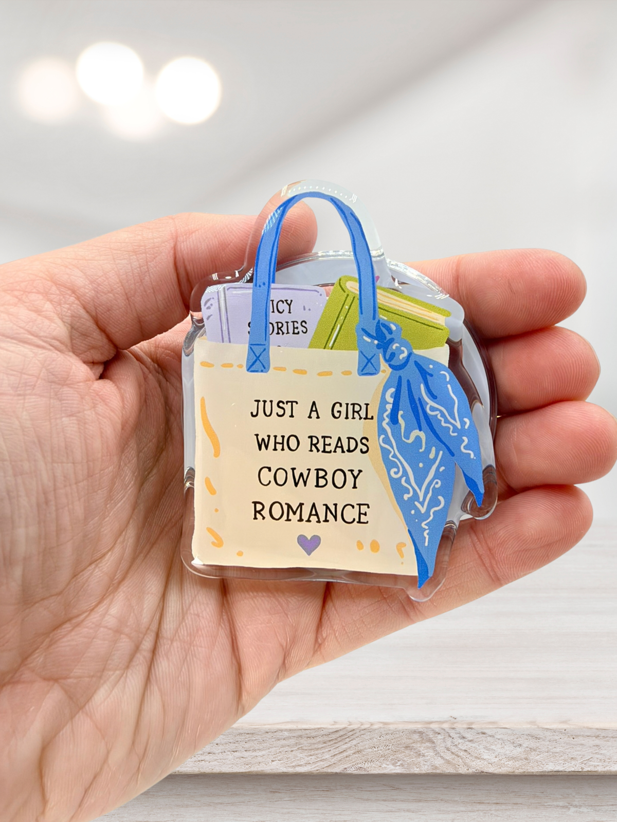 Just A Girl Who Reads Cowboy Romance | MagSafe Phone Grip