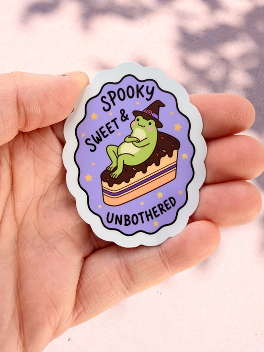 Spooky Sweet & Unbothered | Matte Sticker