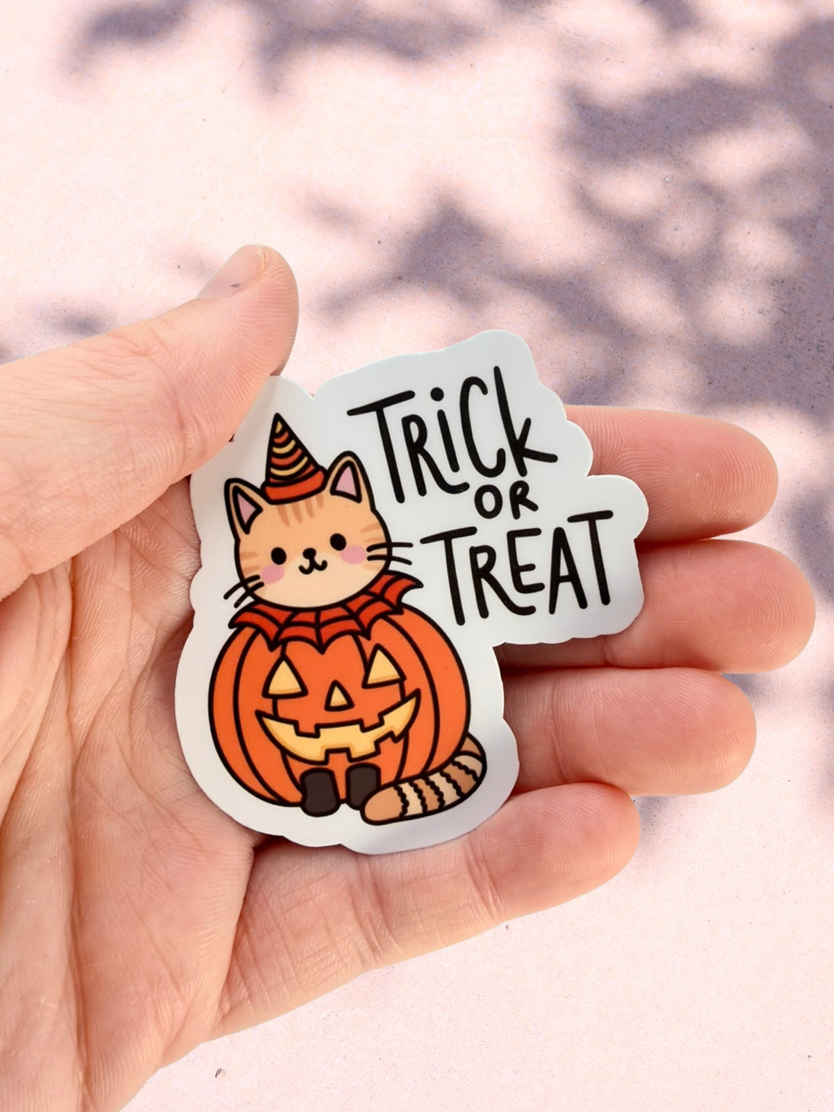 Trick or Treat Cat | Matte Sticker