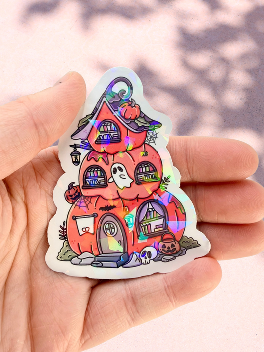 Pumpkin House Sticker | Fleck Overlay