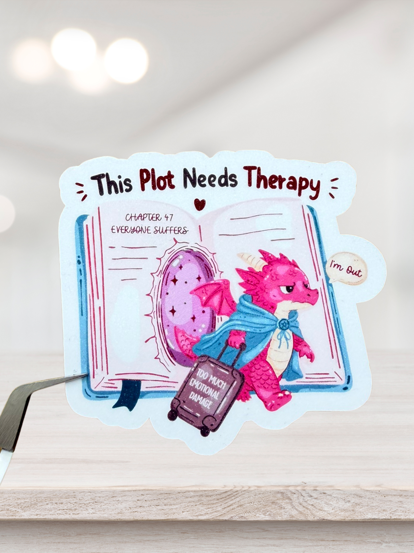 This Plot Needs Therapy Dragon | Fantasy Sticker