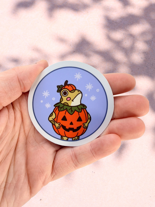 Pumpkin Frog | Matte Sticker