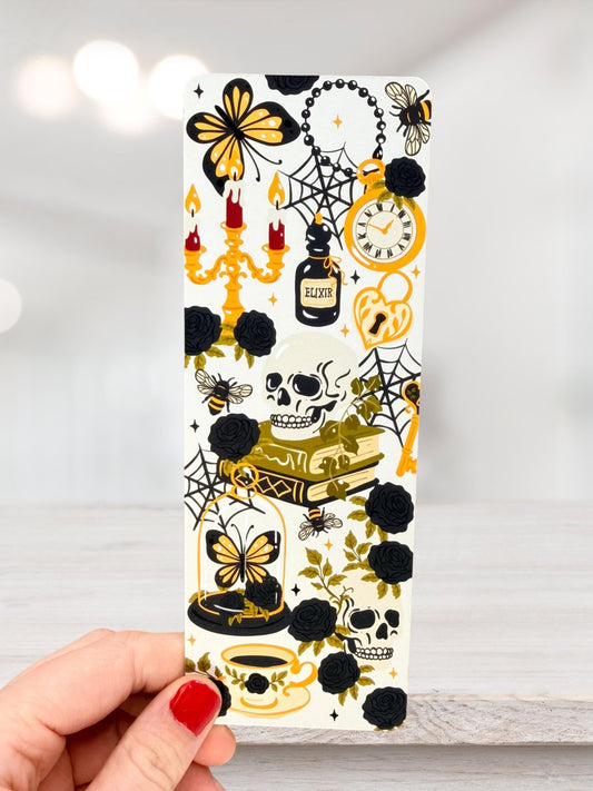 Dark Academia Bookmark | Gothic Skull Bookmark