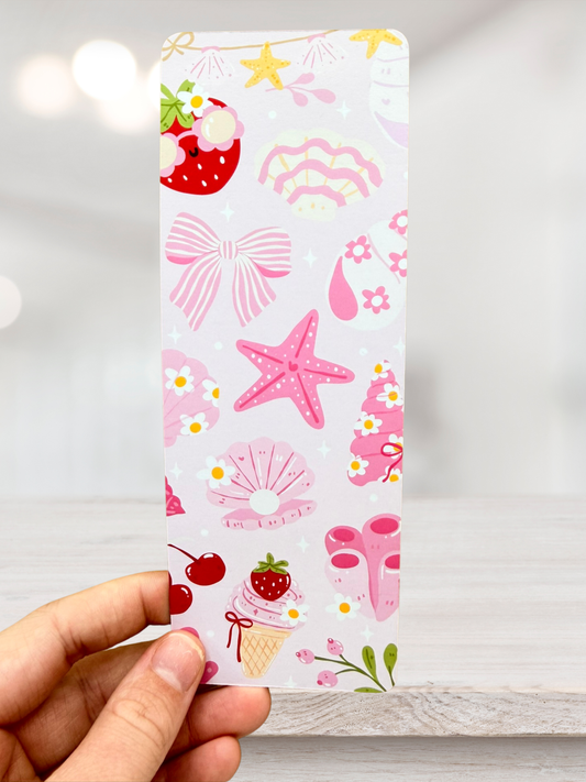 Strawberry Summer Bookmark | Coastal Bookish Bookmark