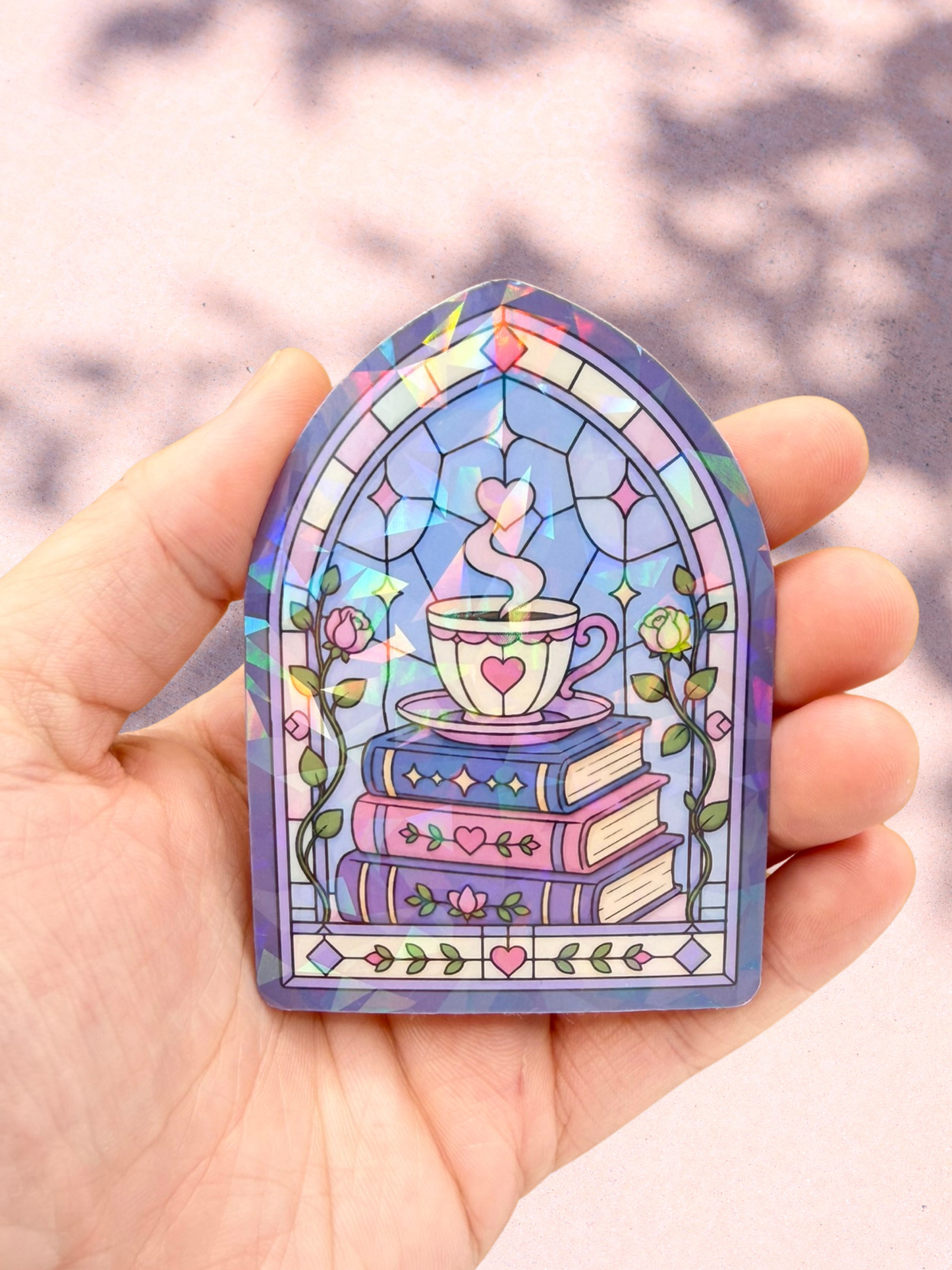 Books and Tea | Fleck Overlay Sticker