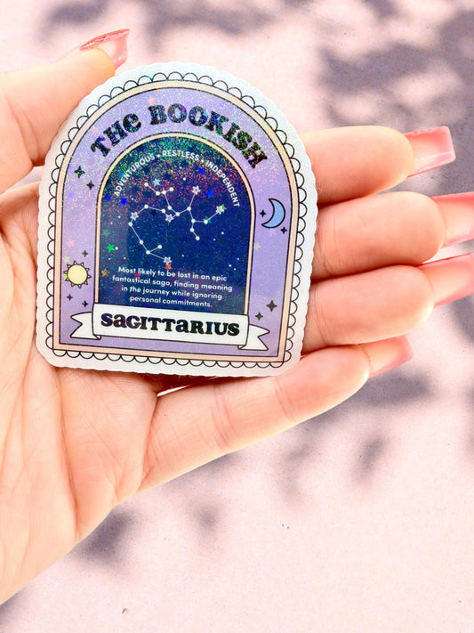 Sagittarius Bookish Sticker | Zodiac Reader Sticker