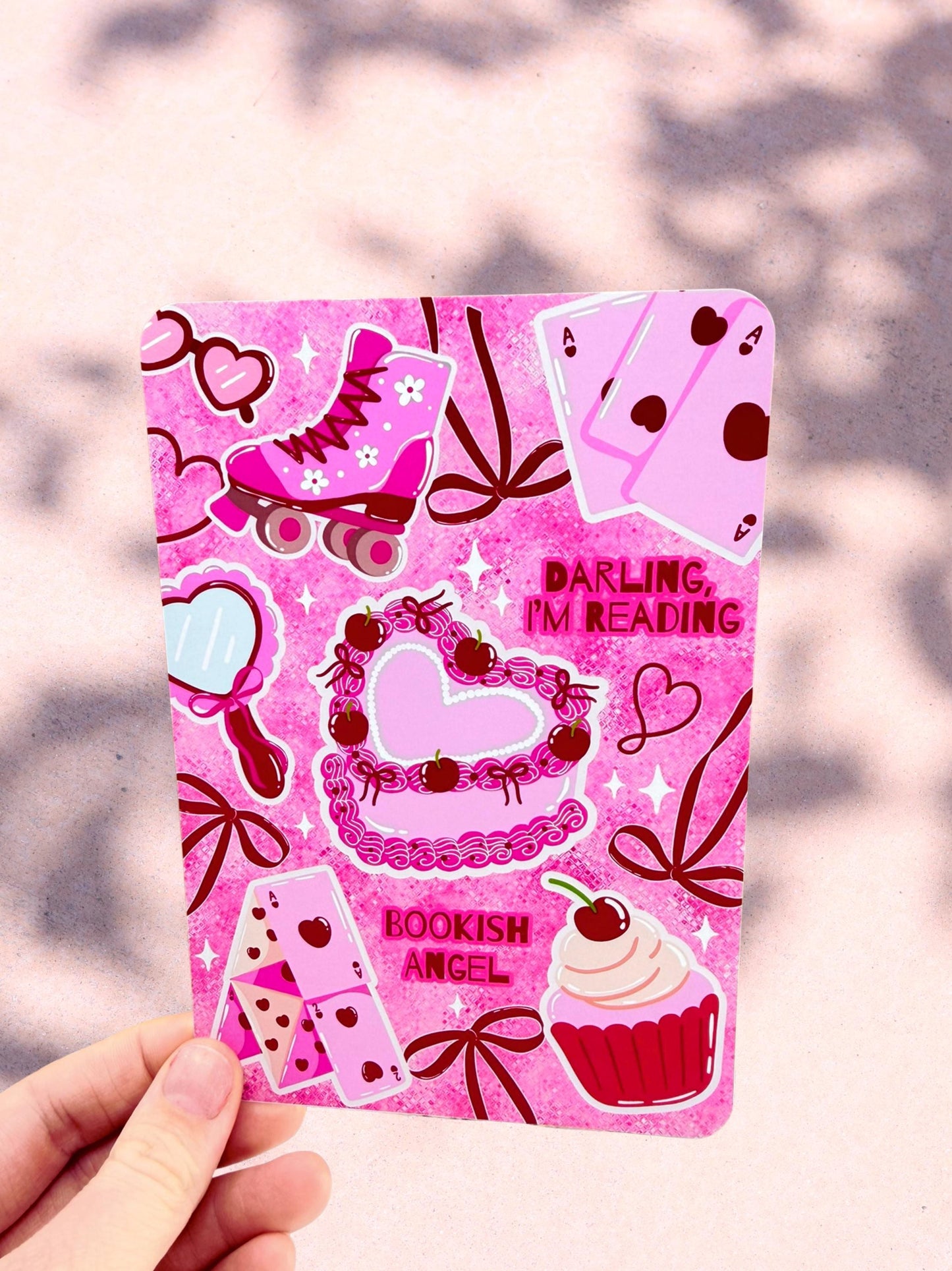 Pink Coquette Kindle Insert | Girly Bookish Kindle Insert