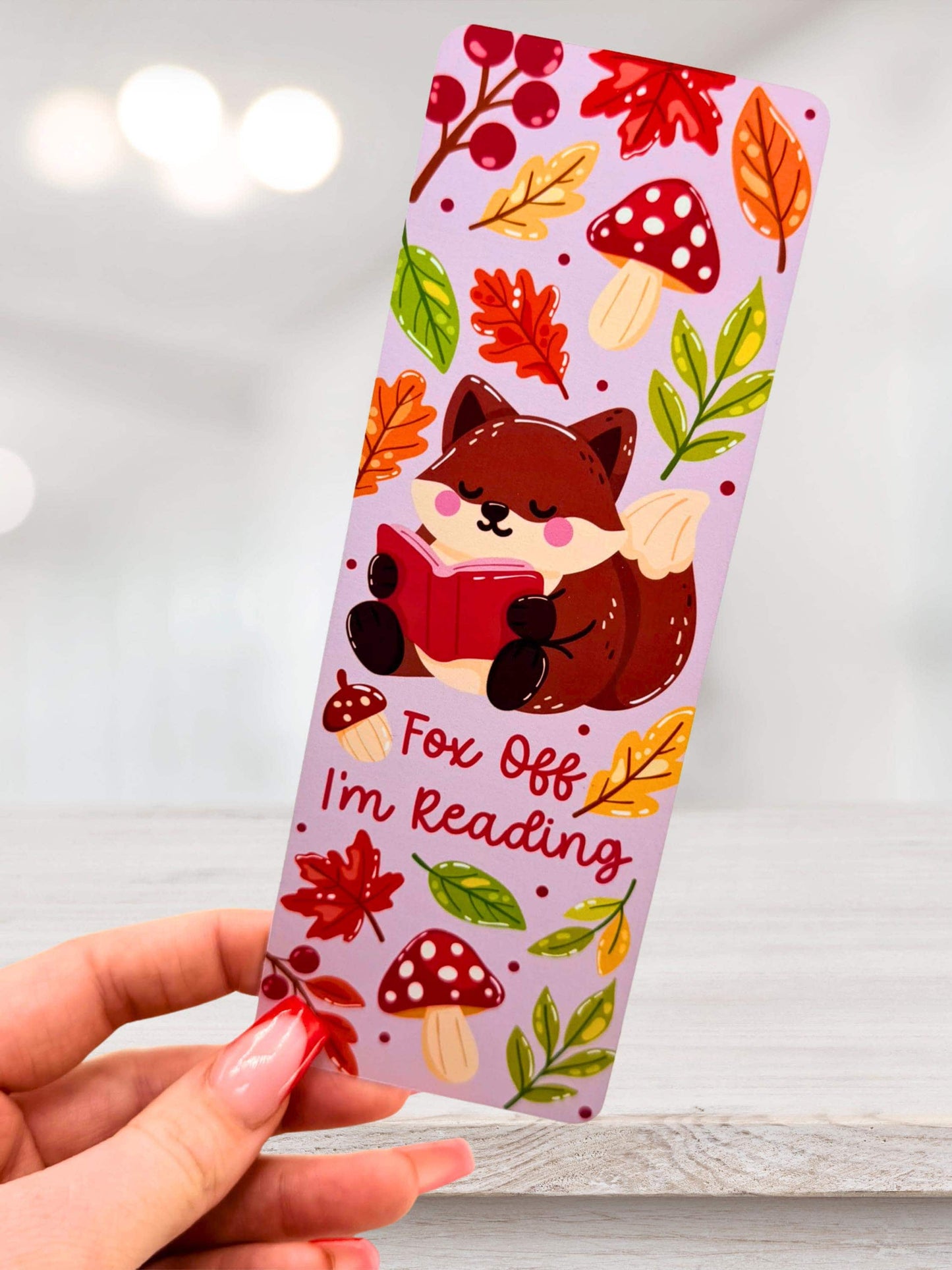 Fox Autumn Bookmark | Funny Reader Bookmark