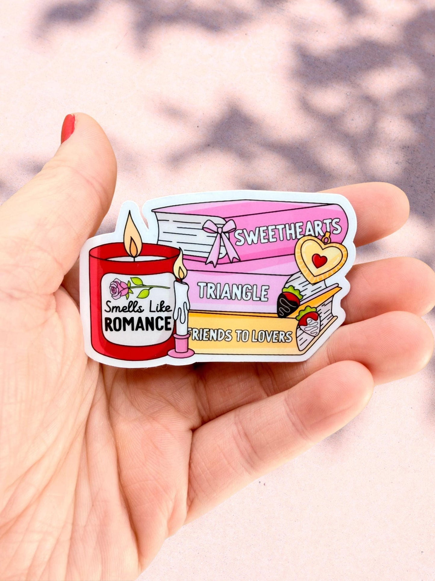 Romance Reader Sticker | Book Stack Sticker