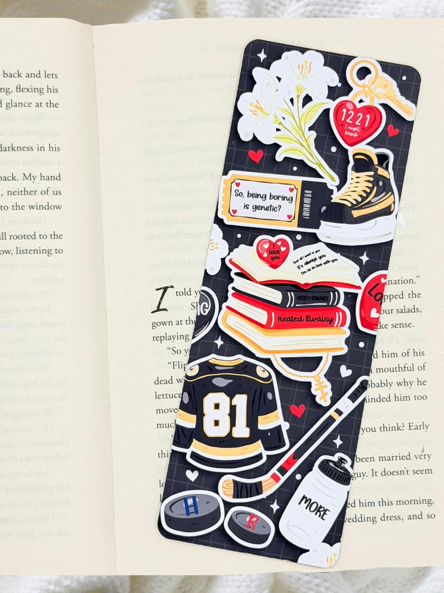 Heated Rivalry Bookmark | Hockey Bookish Bookmark