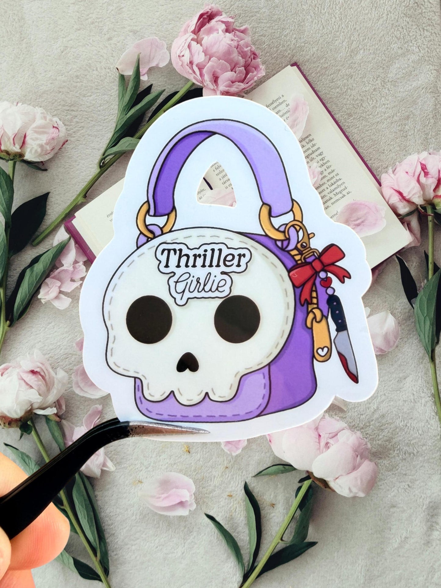 Thriller Girlie Sticker | Gothic Bookish Sticker