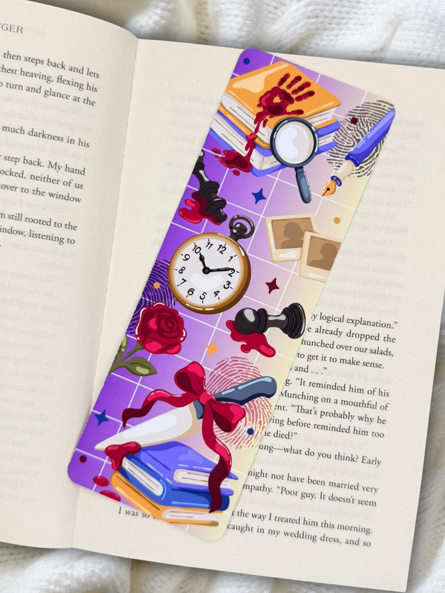 Crime Mystery Bookmark | Thriller Reader Bookmark